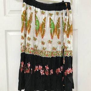 Roberto Cavelli butterfly silk feel skirt